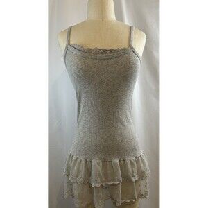 Little Blue House By Harley Gray Tiered Lace Ruffle Tank Top Size XS